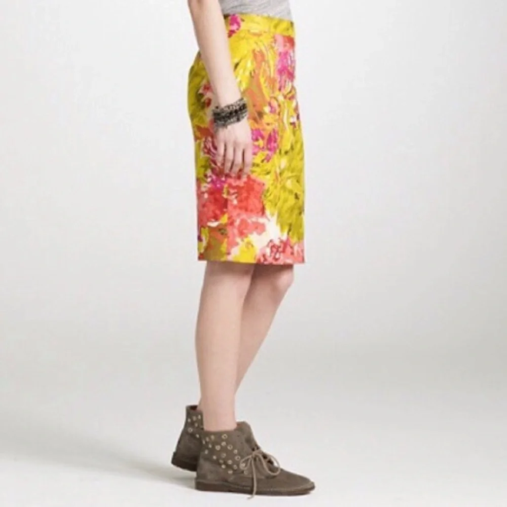 J. Crew Floral Print Pencil Skirt 4